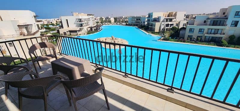 penthouse direct on lagoon for rent marassi للايجار مراسي اول استخدام 0