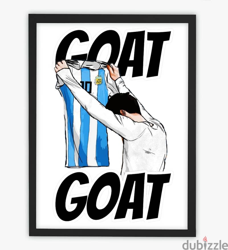 ميسي Goat - Wall Art 0