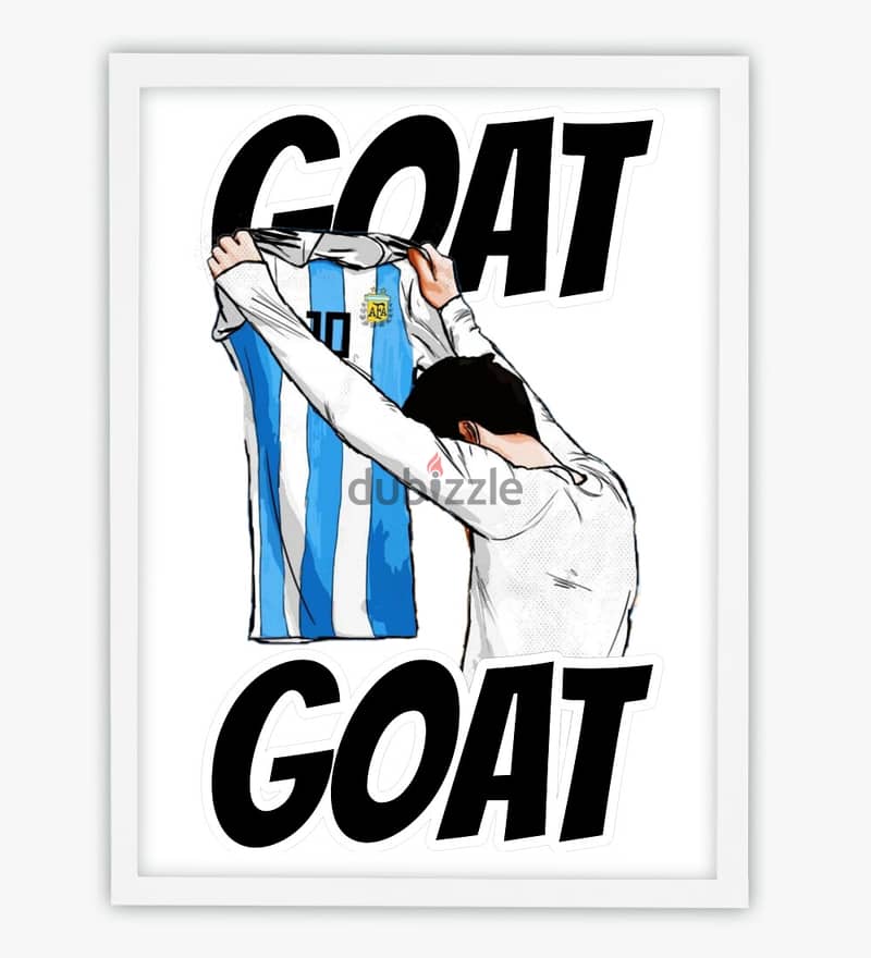 ميسي Goat - Wall Art 1