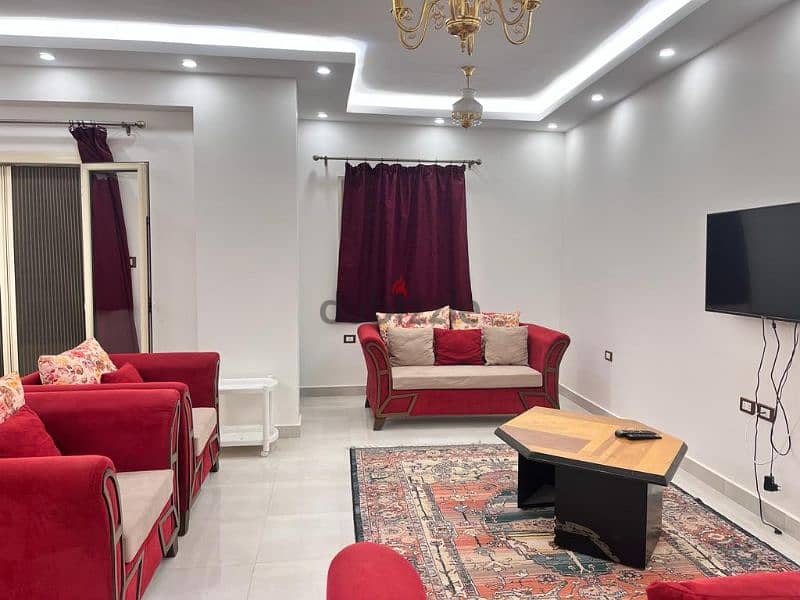 شقة مفروشة في الشيخ زايد للايجار 3 غرف موقع مميز 3