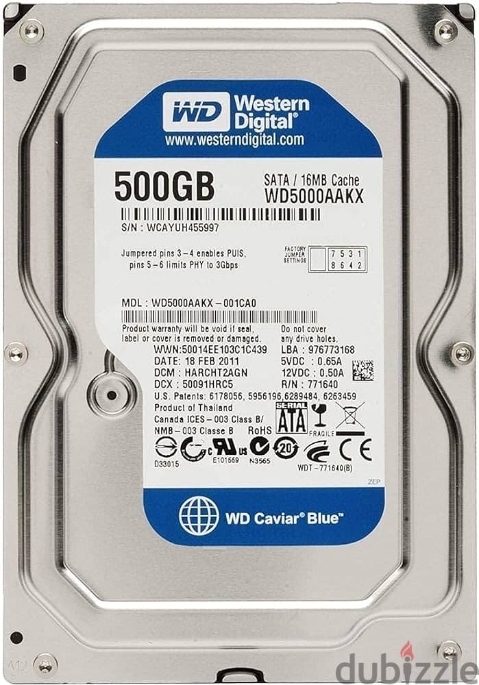 يوجد هاردات 500 جيجا استيراد خارج هيلث 100/100 Hard Disk Drives 500GB 0