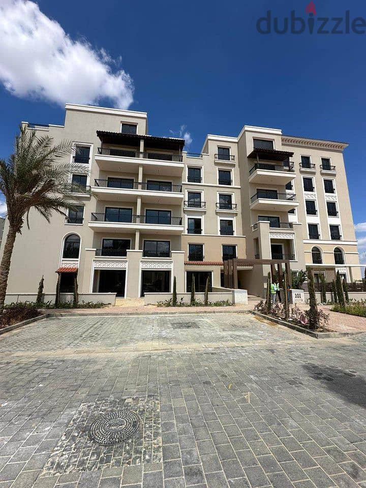 Apartment + garden for sale  finished with air conditioners, in a distinctive location in the heart of Sheikh Zayed, next to Hyper One 8