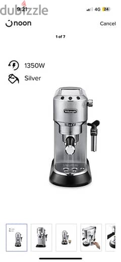 Delonghi Coffee Machine - Silver - New - Sealed