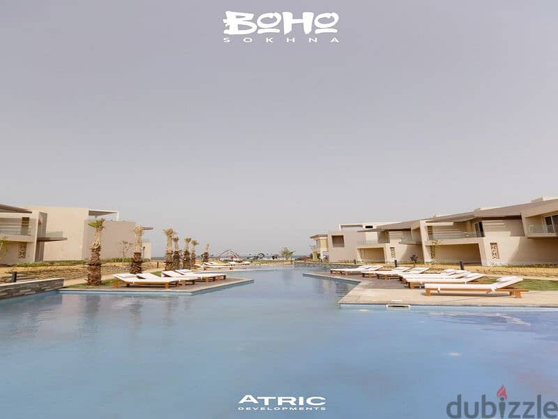 With a 10% down payment, own a 3-room chalet for sale in Boho, Ain Sokhna, in equal installments 0