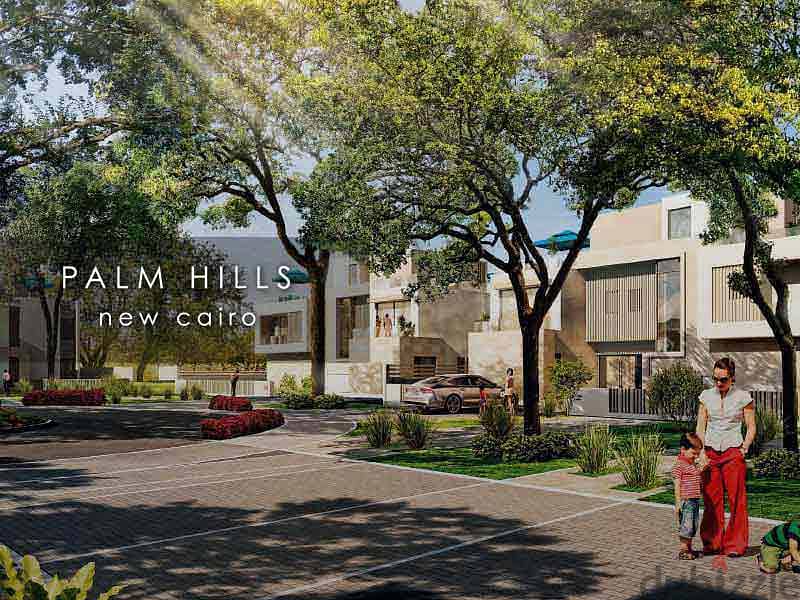 Villa for sale, immediate receipt, with a landscape view and green spaces in Palm Hills Settlement 1
