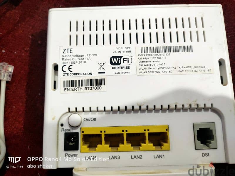 راوتر وي للبيع ZTE H168N VDSL استخدام بسيط جدا بالكرتونه 1