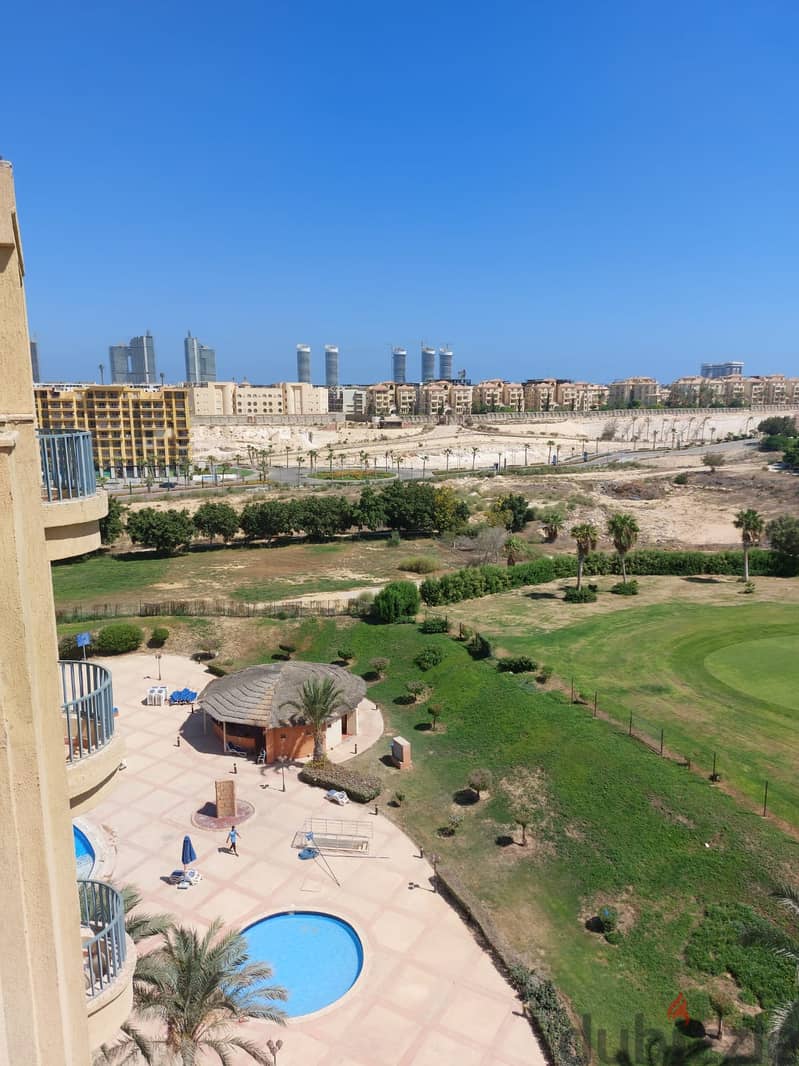 شاليه للبيع 170 م على حمام سباحة وجولف اول سكن في جولف بورتو مارينا golf porto marina الساحل الشمالي 0