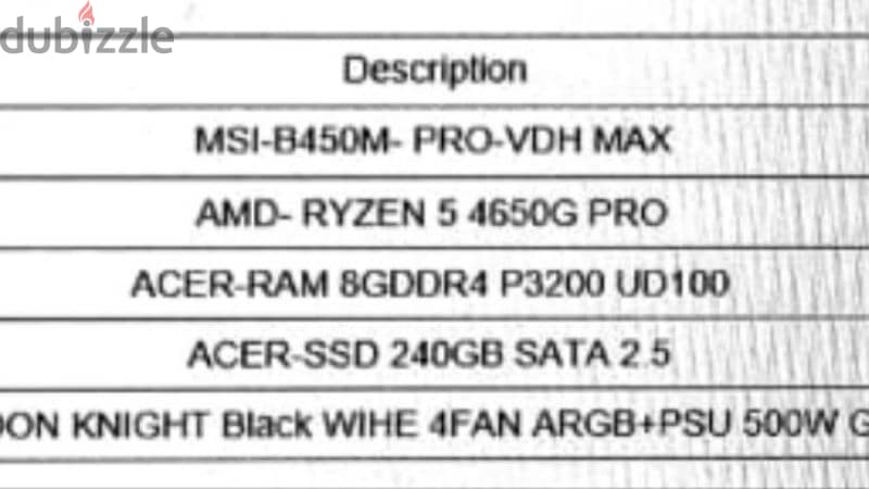 pc 16 ram ryzen 4650g b450 pro vdh max 0