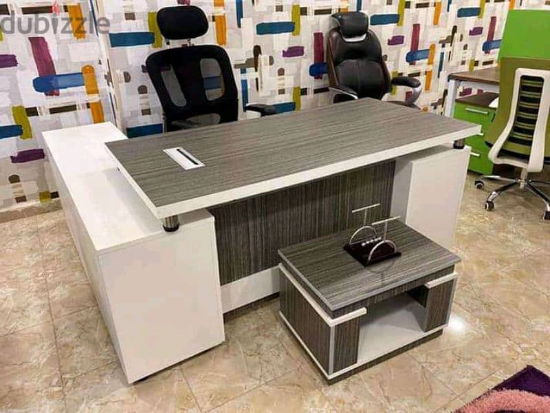 مكتب اداري اثاث مكتبي 180سم + سايد جانبي ووحده ادراجoffice furniture 5