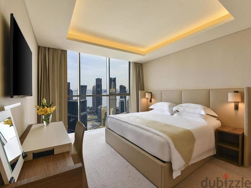 Immediately receive a hotel room on the Nile Corniche, finished with air conditioners, furnishings and appliances, managed by the Emirati company Glor 4