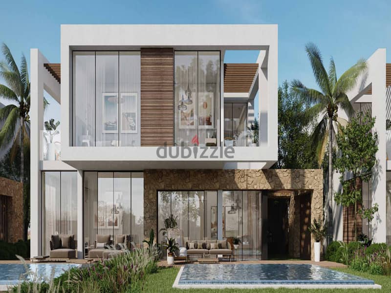 With only 5% down payment, a fully finished chalet with kitchen and air conditioners in Ras Al-Hekma, with a view of the lagoon | 29% cash discount 23