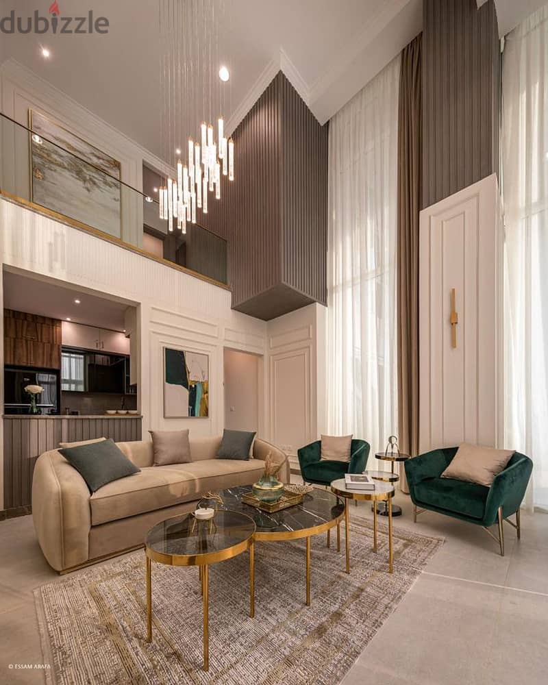 Penthouse 335 meters, receipt for 3 years, with a down payment of 1,620,000 and payment over 8 years, in front of Hyde Park, at the lowest price, in t 2