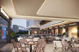 A ground restaurant with immediate delivery serving the highest residential area between R2 and R3, with a view on the plaza, in installments over 5 y