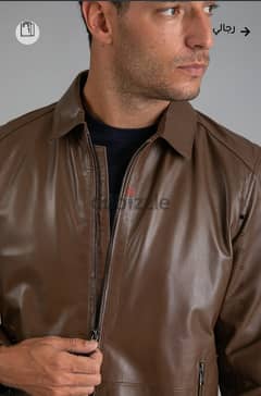 Concrete slim fit premium leather jacket