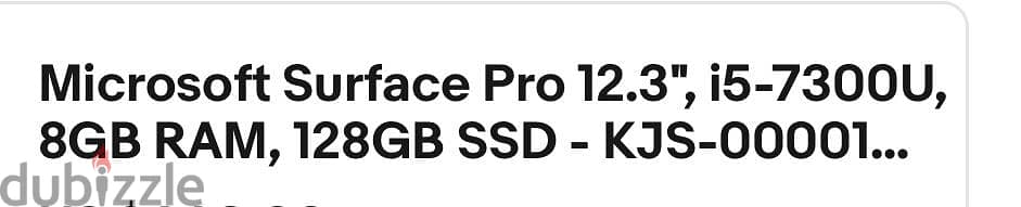 ميكروسوفت سيرفيس برو 5، رامات 8 جيجا، Core i5، هارد 128 جيجا SSD 8
