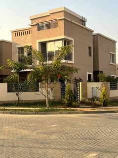 With a 110% discount on the down payment, ground and first villa of 143m corner for sale in front of Cairo Airport, in Taj City Compound, New Cairo.
