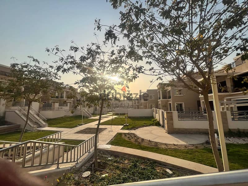 With a 110% discount on the down payment, ground and first villa of 143m corner for sale in front of Cairo Airport, in Taj City Compound, New Cairo. 14
