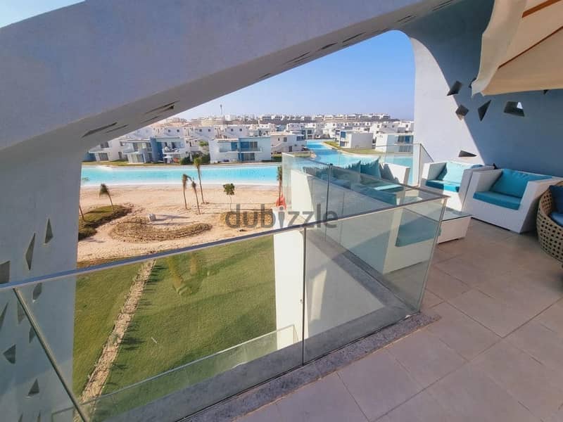 استوديو شاليه بالعفش والاجهزة الكهربائية صف اول على البحر في فوكا باي بجوار ألماظة باي / fully furnished studio chlet in fouka bay north coast 19