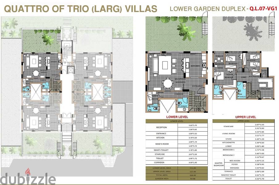 Duplex in Trio Msqured Fully Finished with AC's 9