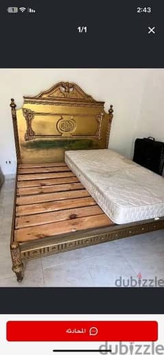 سرير فخم وارد العالميه ثقيل جداً مقاس 180 فى 2 متر
