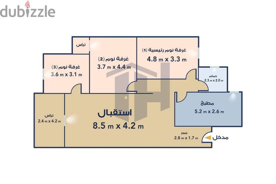 Apartment for sale, 140 sqm, Wabour El Mayah (Galal El Din El Desouky St. ) 1