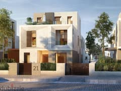 Fully finished townhouse villa in the most prestigious compound in Sheikh Zayed, VYE Sodic, near Al Ahly Club