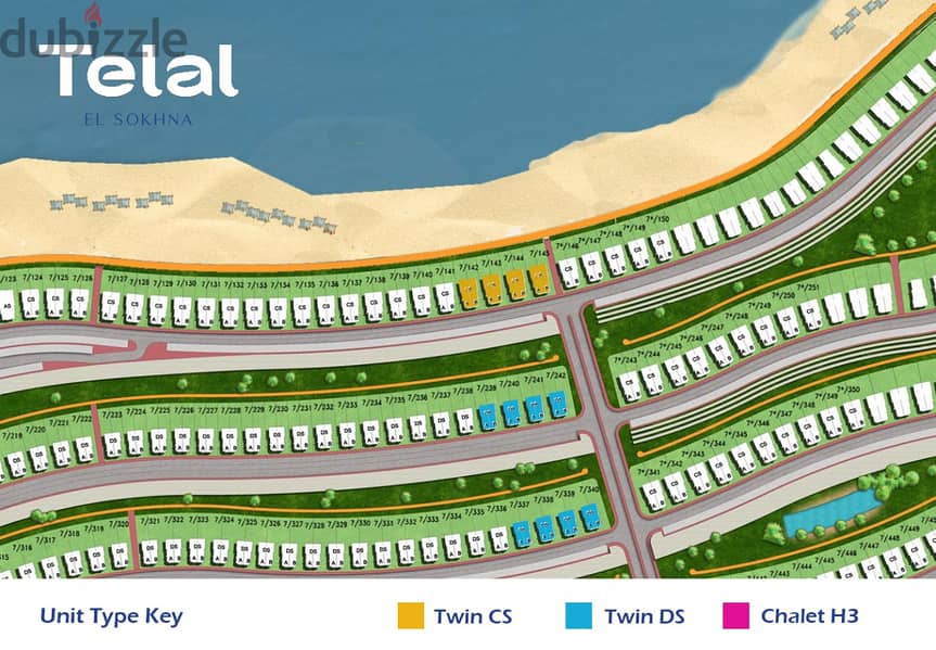 Own a chalet with a 5% down payment and a 27% discount on cash in the heart of Ain Sokhna  overlooking the sea in | TELAL EL SOKHNA 3