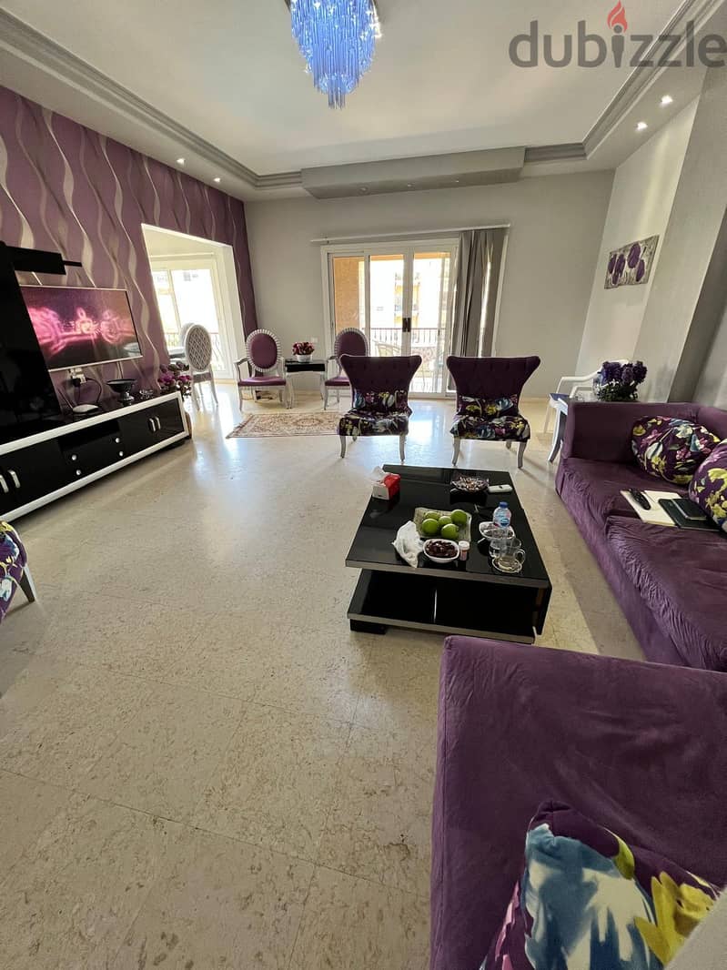 5-bedroom apartment for hotel rent furnished in Katameya Plaza Compound near Gate 1 Al-Rehab 6