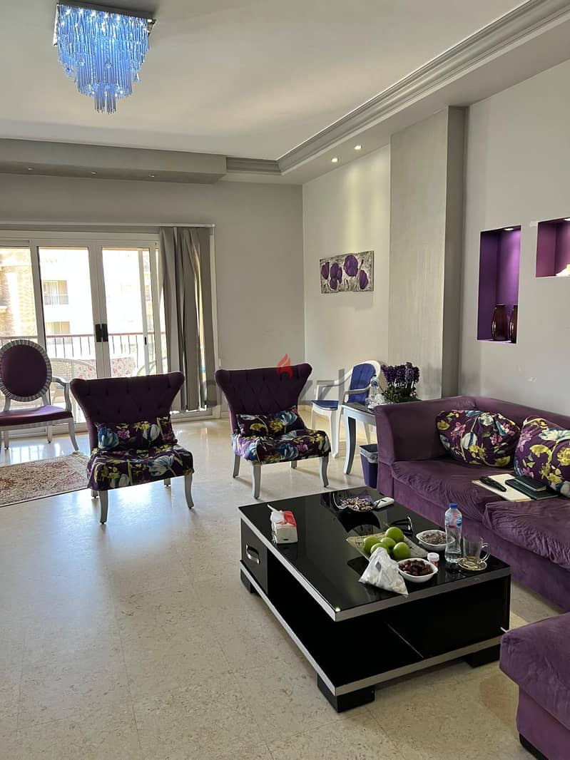 5-bedroom apartment for hotel rent furnished in Katameya Plaza Compound near Gate 1 Al-Rehab 11