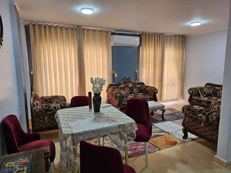 Furnished apartment for rent in Madinaty B6 at a good  price 10