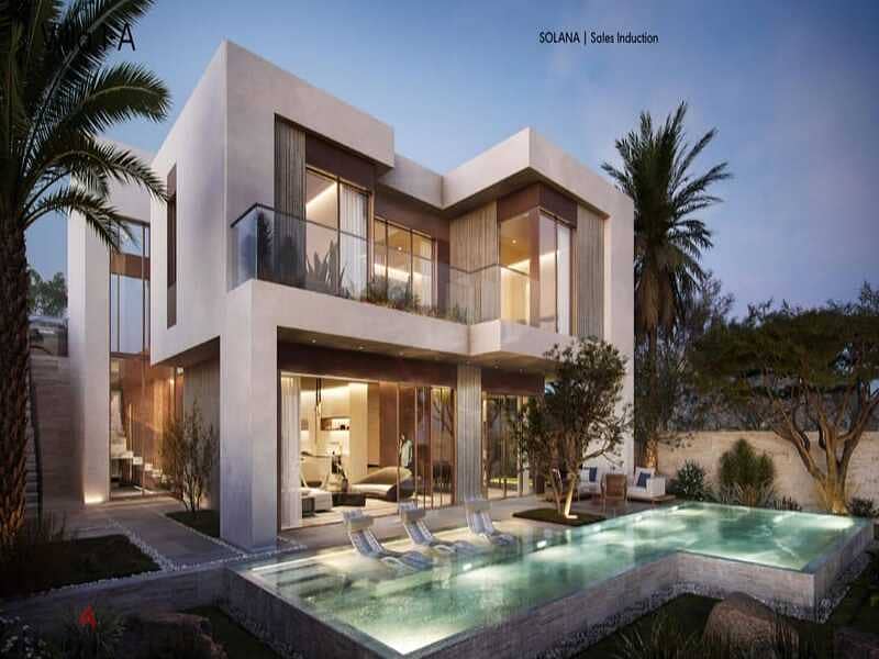 Standalone Villa 240m fully finished for sale best location in Solana East 0