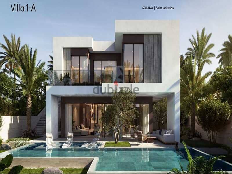 Standalone Villa 240m fully finished for sale best location in Solana East 7