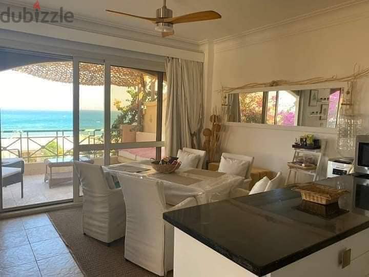 For sale,chalet with a view on the lagoon, fully finished, in the heart of the North Coast, Ras Al-Hikma, in the Safia project 1