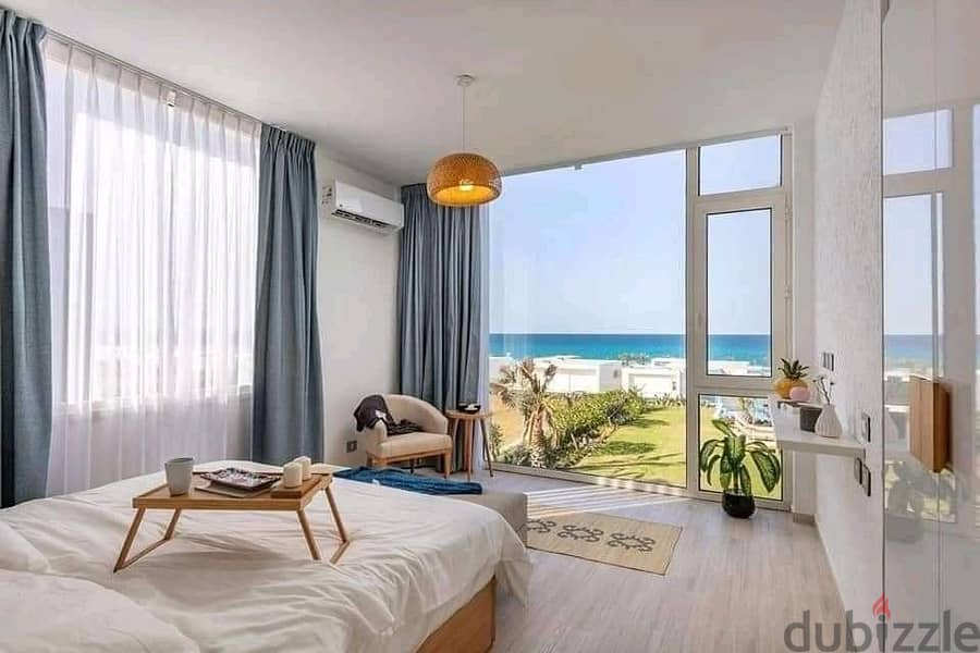 ادفع 10% وامتلك شاليه 110م متشطب بالكامل Sea view  في دي باي الساحل الشمالي وقسط على 10 سنين D bay North Coast 1