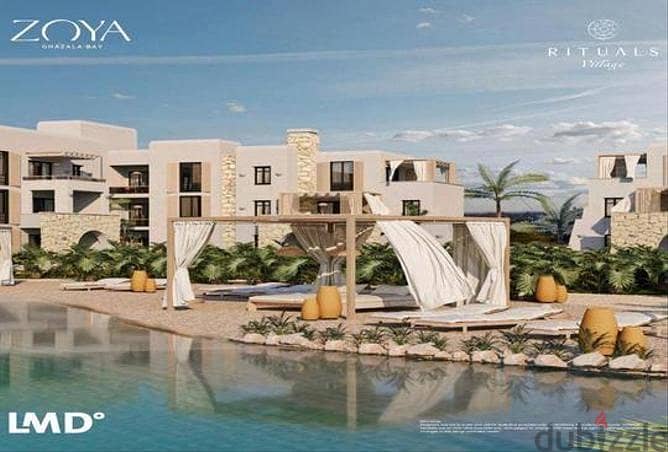 Finished 2BR chalet 125m with installments in Zoya Ghazala Bay North Coast next to Telal and amwaj  زويا غزالة باي الساحل الشمالي 0