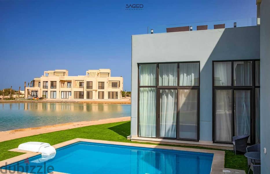 شالية بجاردن للبيع الترا لوكس كامران الجونة اوراسكوم Chalet Fully Finished For Sale Camaran Gouna Orascom 0