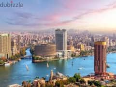 For sale, a 125 sqm hotel apartment on the Nile, immediate delivery in Maadi, in installments