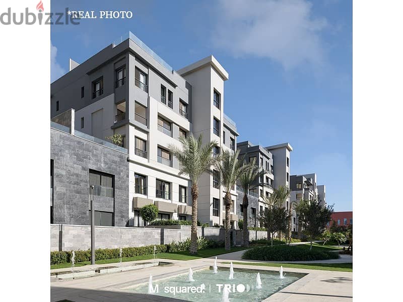 Apartment with garden for sale in Trio Garden, with a 10% down payment, luxurious finishing, installments for 8 years, in the heart of the Fifth Settl 3