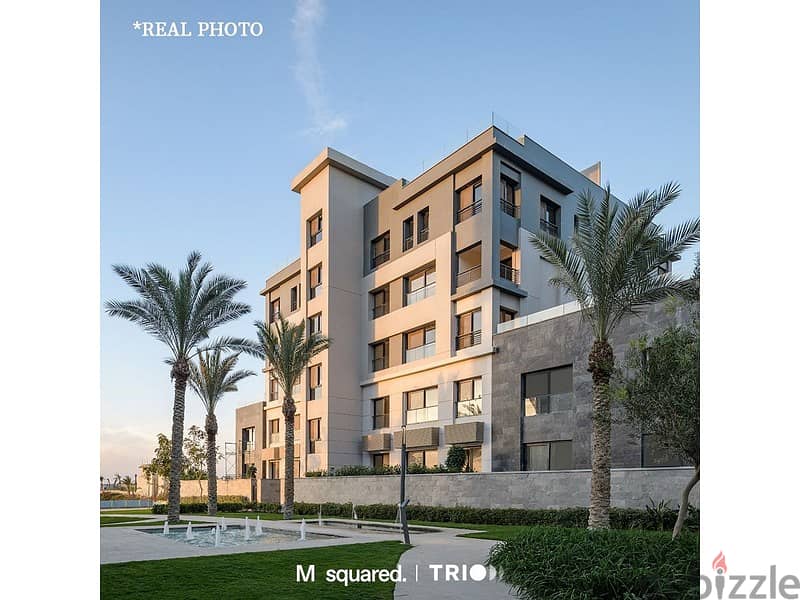 Apartment with garden for sale in Trio Garden, with a 10% down payment, luxurious finishing, installments for 8 years, in the heart of the Fifth Settl 11