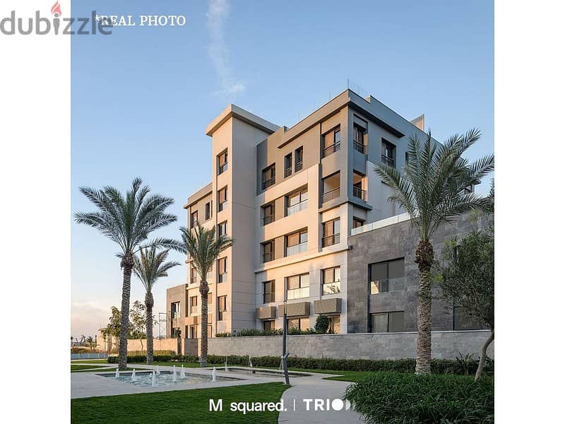 Apartment for sale with a 10% down payment and 8 years installments in Fifth Settlement, finished with a smart home system, in Trio Garden 11