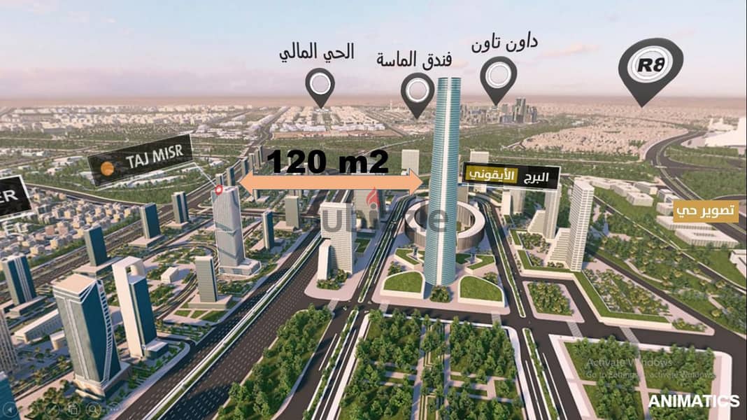 تاج تاور العاصمة الادارية امام البرج الايقوني 52 دور متشطب بالكامل taj tower new capital Directly in front of  ICONIC TOWER fully finished 3