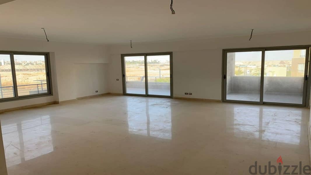 3-bedroom apartment, ground floor, garden, fully finished, for sale, in the Clio phase, in Palm Hills New Cairo Compound 9