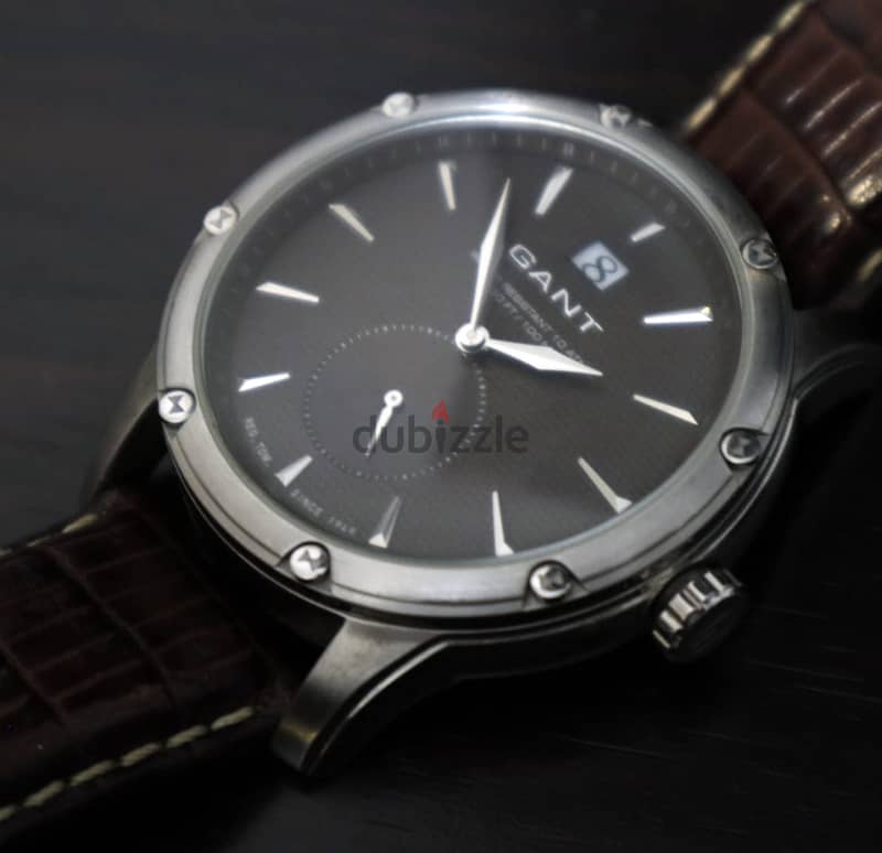 Gant Watch (Crocodile SKIN) No: 7007 UK Imported ساعة جانت تمساح 2