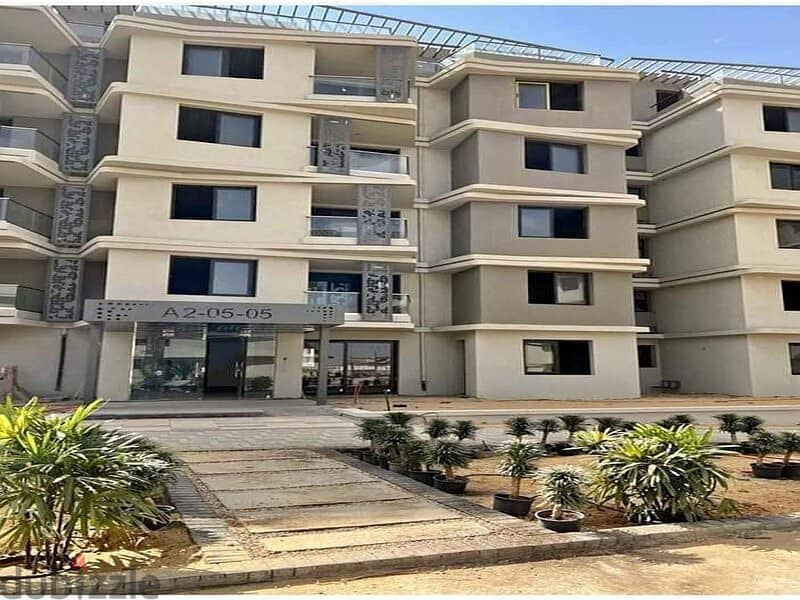 Fully finished apartment, direct on the Lagoon, for sale in Palm Hills, direct on the Middle Ring Road, in installments over 8 years 6