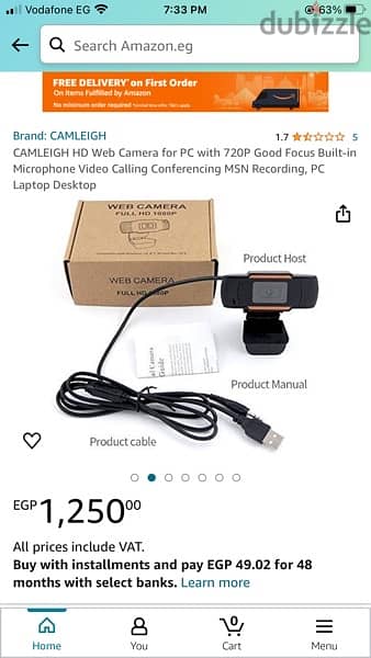 WEB CAMERA  FULL HD  1080 P 2