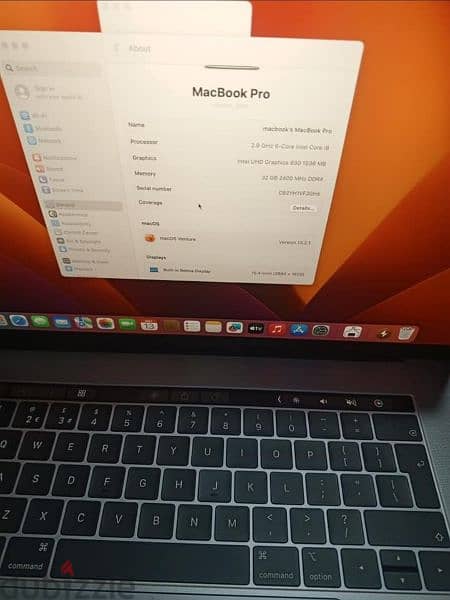 macbook pro core i9 ram 32GB 3