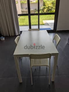 Ikea dining table and 4 chairs