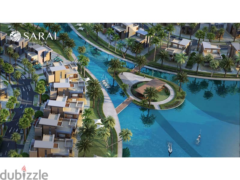 Cavana lakes -Sarai compoundفيلا منفصلة للبيع بجاردن فيو علي الكريستال لاجون لخدمة الفنادقيه في مرحلة كافانا ليك بكمبوند سراي 5