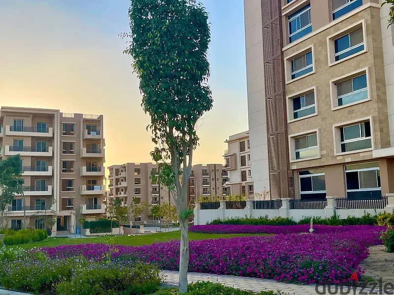 114 meter apartment with a very distinctive division in the best location within the Taj City Compound, with the most beautiful and largest landscape 2