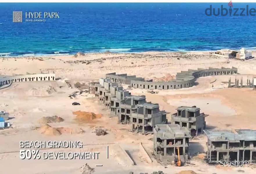 Finished lagoon view chalet for sale with installments in SeaShore Hyde Park North Coast Ras El Hikma سي شور هايد بارك الساحل الشمالي راس الحكمة 1